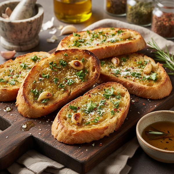 Savory Garlic Infusion Toast recipe