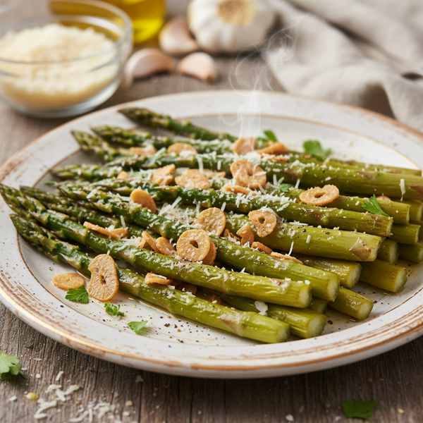 Savory Garlic Parmesan Asparagus recipe