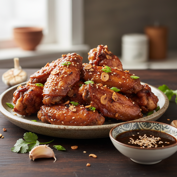 Savory Garlic Soy Chicken Wings recipe