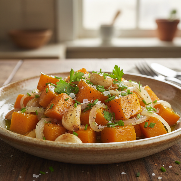 Savory Garlic & Onion Calabaza Delight recipe