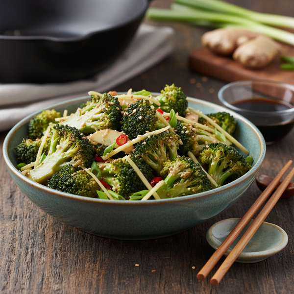 Savory Ginger-Stirred Broccoli Delight recipe