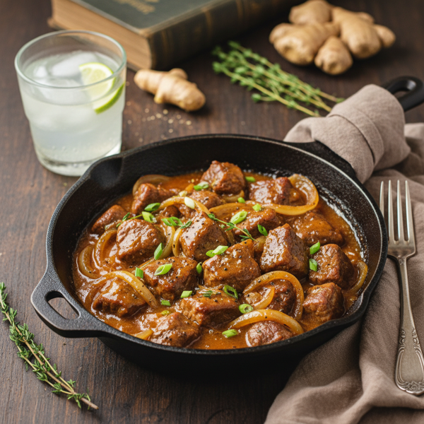 Savory Ginger Ale Beef Tips recipe