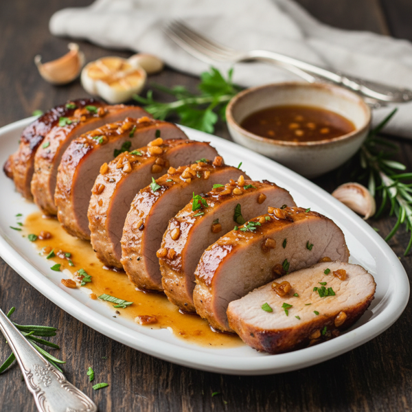 Savory Glazed Brown Sugar Garlic Pork Tenderloin recipe
