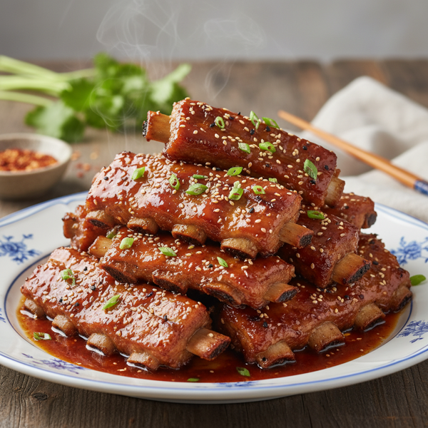 Savory Glazed Chinese Spare Ribs recipe