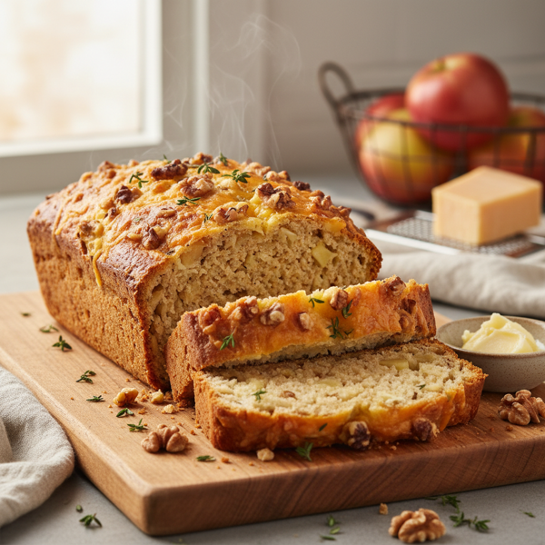 Savory Gluten-Free Apple Cheddar Walnut Bread recipe