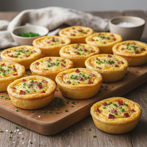 Savory Gluten-Free Ham & Cheese Mini Quiches recipe