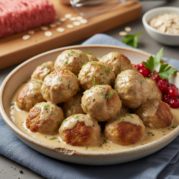 Savory Gluten-Free Swedish Meatballs in Creamy Gravy recipe