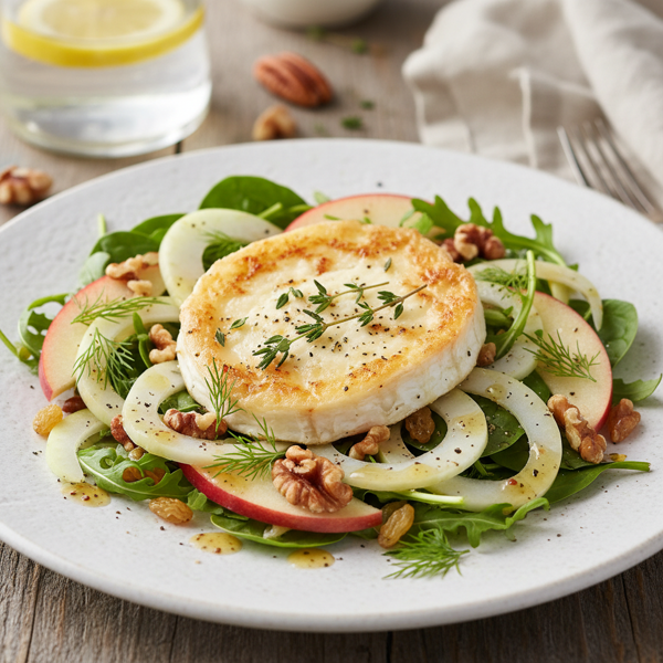Savory Goat Cheese, Fennel, and Apple Salad recipe