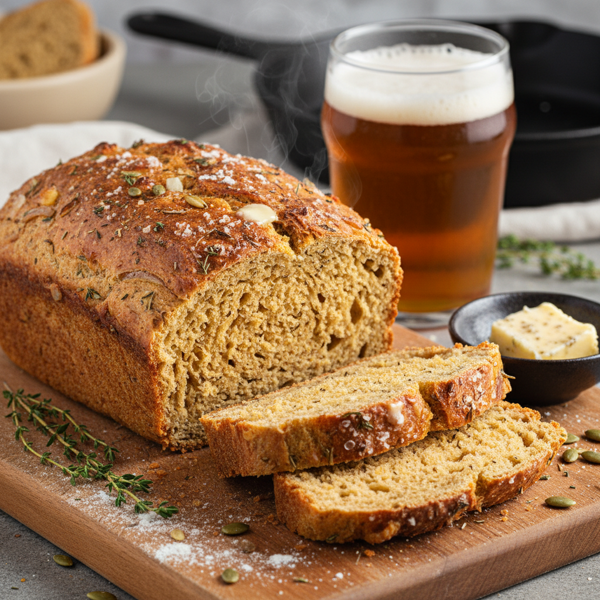 Savory Golden Beer Bread recipe
