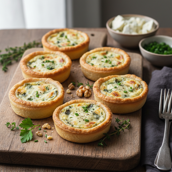 Savory Gorgonzola and Herb Mini Tarts recipe