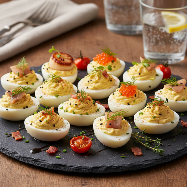 Savory Gourmet Deviled Eggs recipe