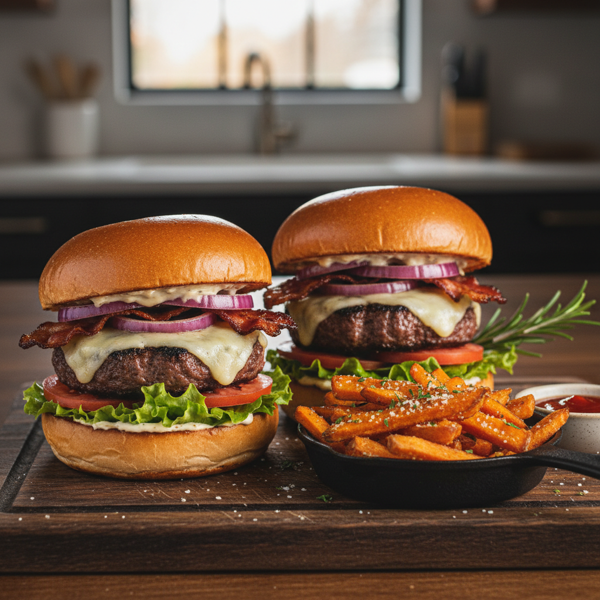 Savory Gourmet Hamburgers recipe