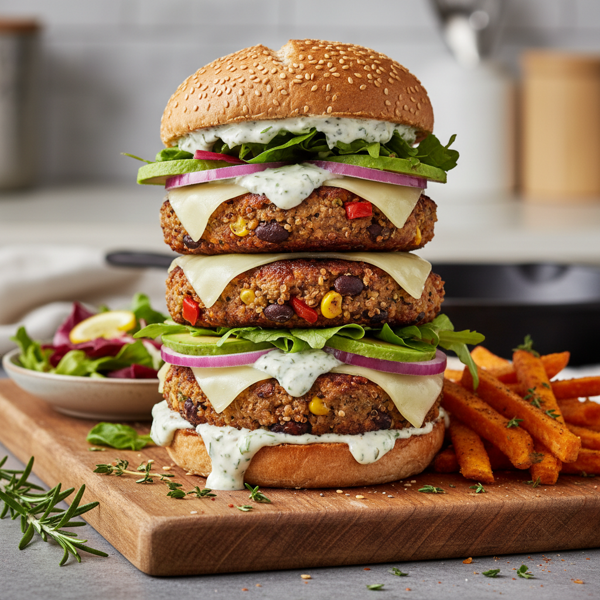 Savory Grain Power Burgers recipe