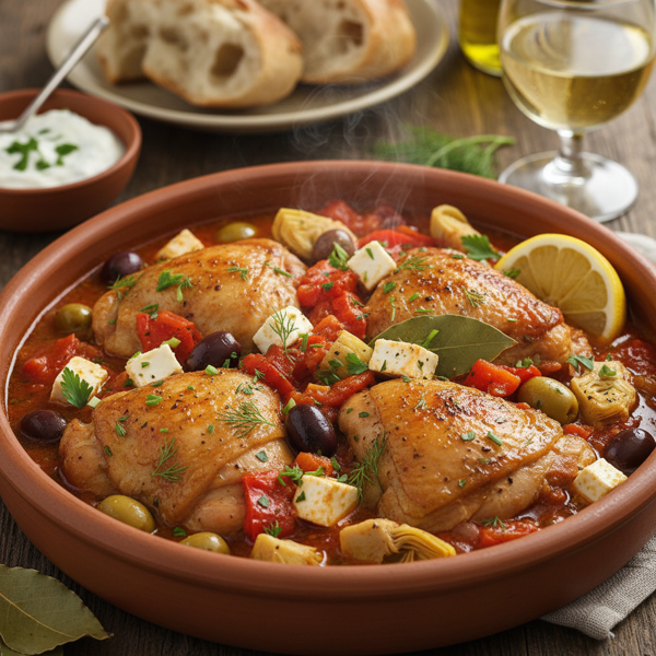 Savory Greek Chicken Thigh Stew recipe