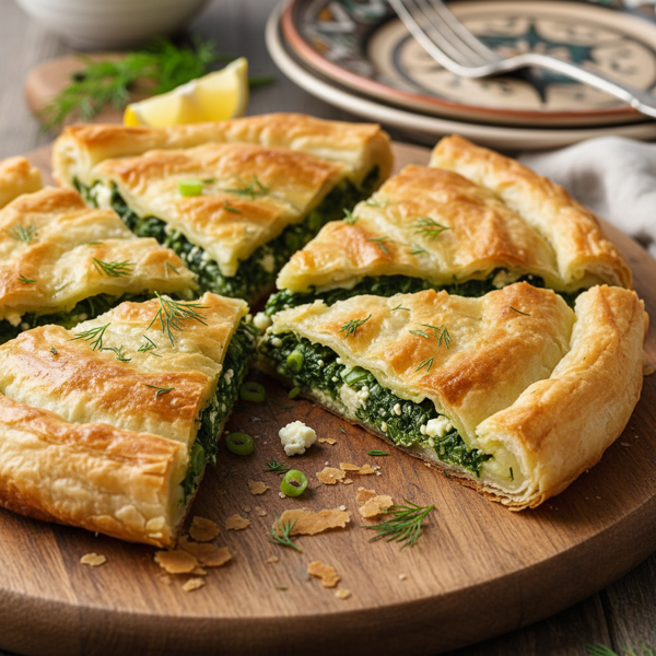 Savory Greek Spinach Pie (Spanakopita) recipe
