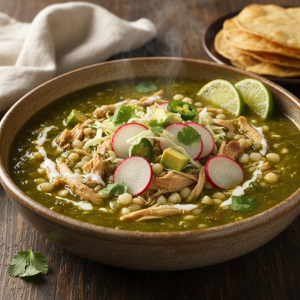 Savory Green Chicken Pozole recipe