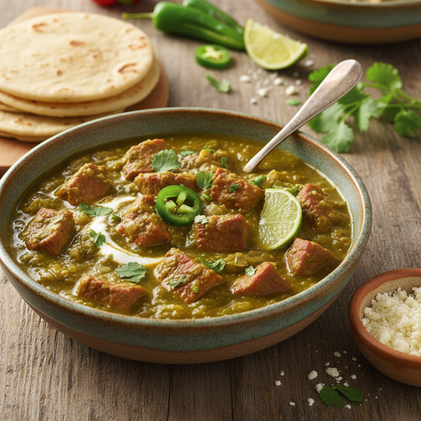 Savory Green Chile Pork Stew (Chile Verde) recipe