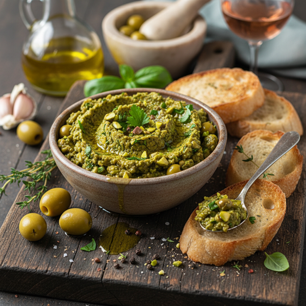 Savory Green Olive Tapenade Delight recipe