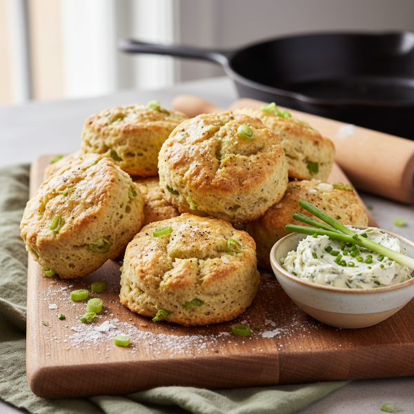 Savory Green Onion Drop Biscuits recipe