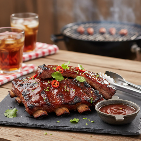 Savory Grilled BBQ Beef Short Ribs recipe