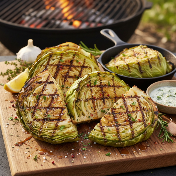 Savory Grilled Cabbage Steaks recipe