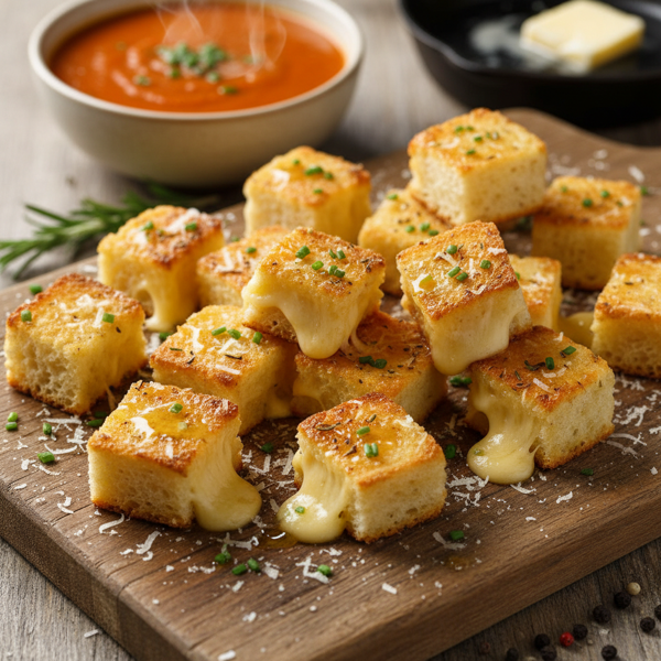 Savory Grilled Cheese Croutons recipe