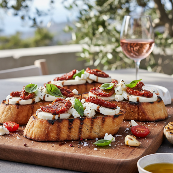 Savory Grilled Ciabatta Toasts recipe