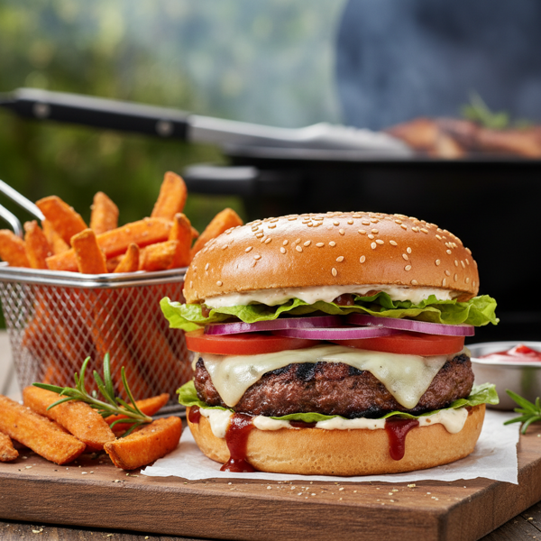 Savory Grilled Classic Hamburgers recipe