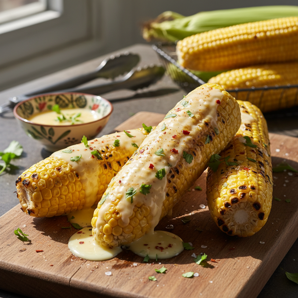 Savory Grilled Corn on the Cob with Butter Blend recipe