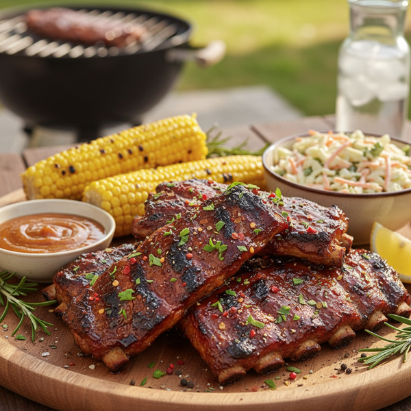 Savory Grilled Country-Style Pork Ribs recipe