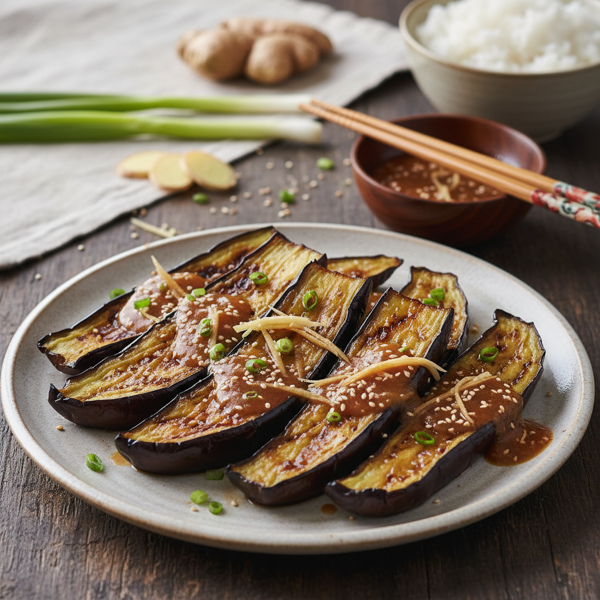 Savory Grilled Japanese Eggplant with Ginger Soy Glaze recipe