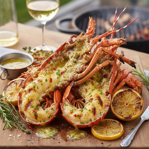 Savory Grilled Lobster with Lemon Butter recipe