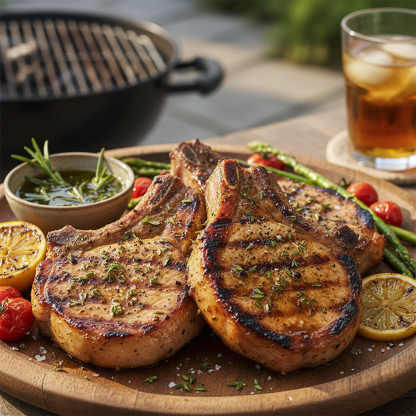 Savory Grilled Pork Chops with Herbal Infusion recipe