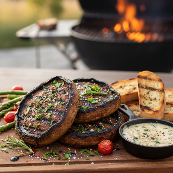Savory Grilled Portabella Mushroom Steaks recipe