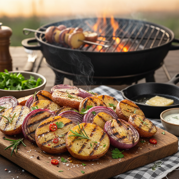 Savory Grilled Potato-Onion Delights recipe