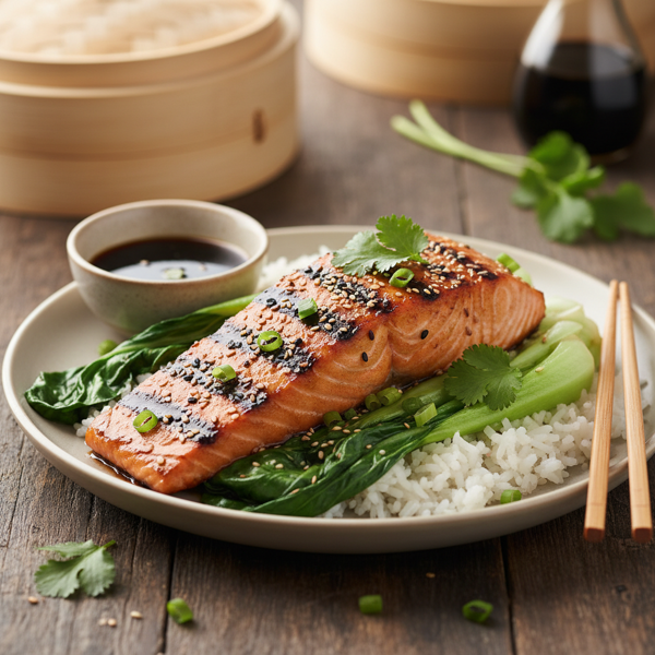 Savory Grilled Salmon with Asian Marinade recipe
