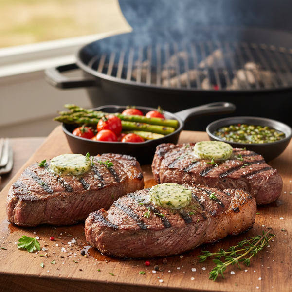 Savory Grilled Sirloin Steaks recipe