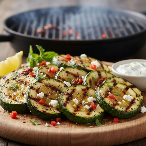Savory Grilled Zucchini Medallions recipe