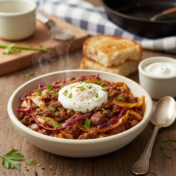 Savory Ground Beef and Cabbage Delight recipe