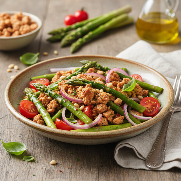 Savory Ground Turkey Asparagus Salad recipe