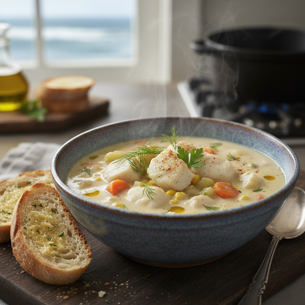Savory Halibut Chowder Delight recipe