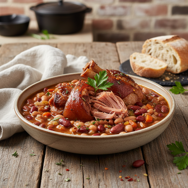 Savory Ham Hocks and Rustic Beans recipe