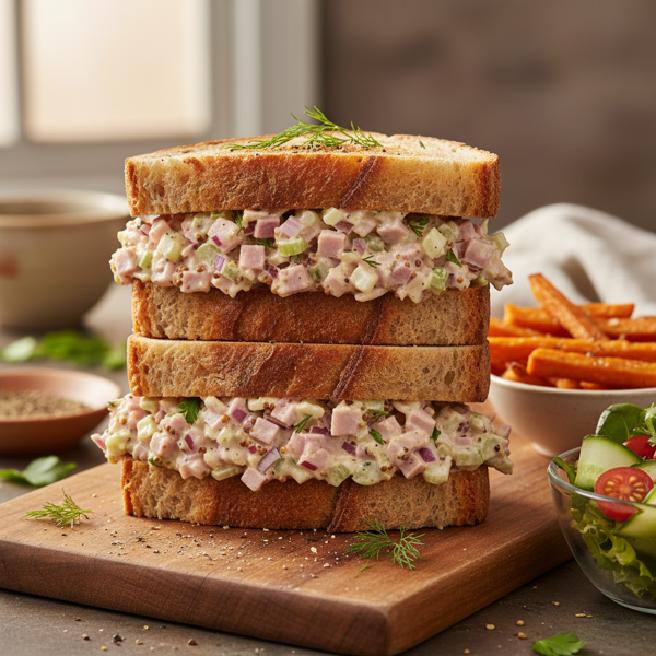 Savory Ham Salad Sandwiches recipe