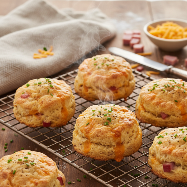 Savory Ham & Cheddar Scones recipe