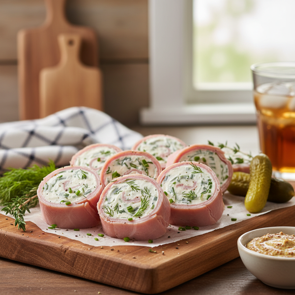 Savory Ham & Cream Cheese Roll-Ups recipe