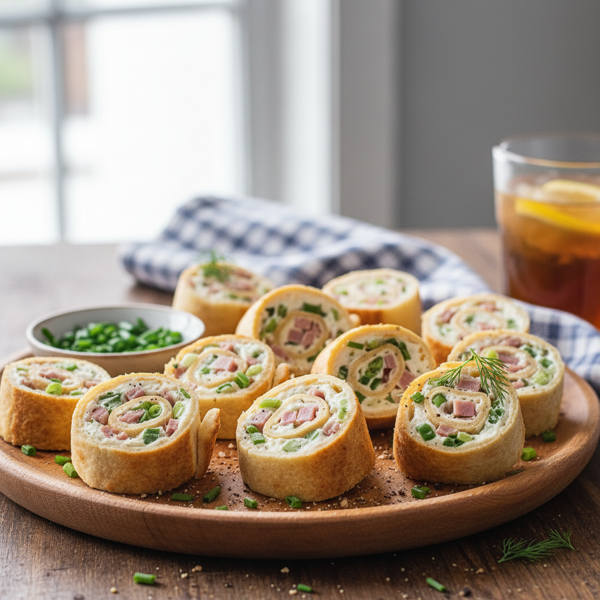 Savory Ham & Cream Cheese Tortilla Roll-Ups recipe