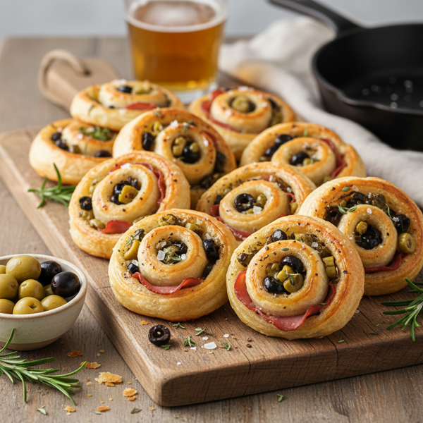 Savory Ham & Olive Roll-Ups recipe