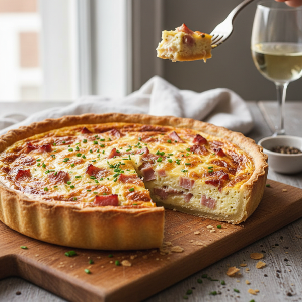 Savory Ham & Swiss Quiche recipe