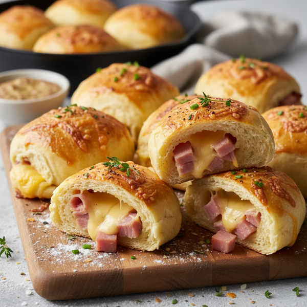 Savory Ham and Cheese Kolaches recipe