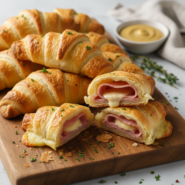 Savory Ham and Swiss Crescent Pockets recipe